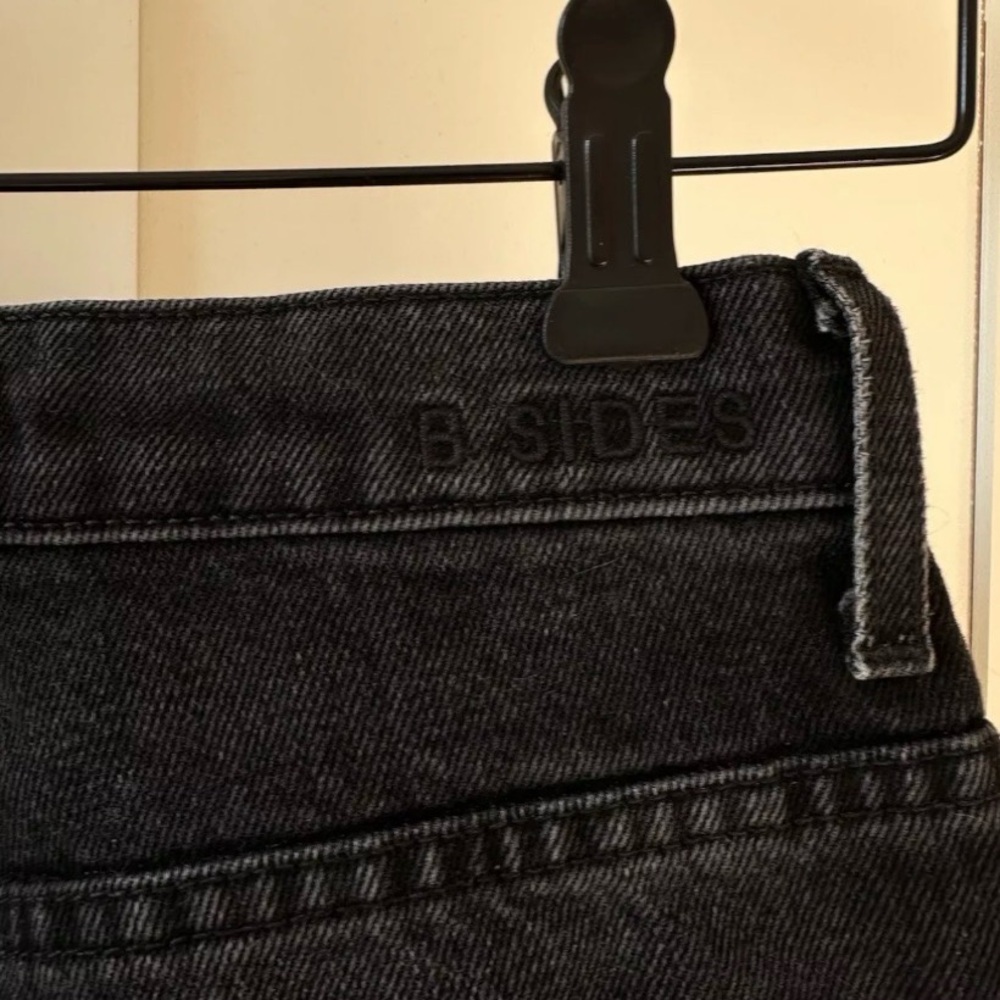 B Sides Plein Relaxed Straight Stil Black Jean - Made in USA - size 25 - Picture 7 of 13
